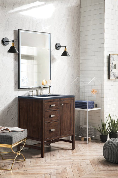 James Martin - Addison 30" Single Vanity, Mid-Century Acacia w/ 3 CM Charcoal Soapstone Silestone Top - E444-V30-MCA-3CSP view 3