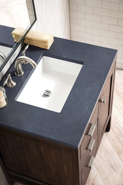 James Martin - Addison 30" Single Vanity, Mid-Century Acacia w/ 3 CM Charcoal Soapstone Silestone Top - E444-V30-MCA-3CSP view 5