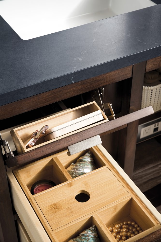 James Martin - Addison 30" Single Vanity, Mid-Century Acacia w/ 3 CM Charcoal Soapstone Silestone Top - E444-V30-MCA-3CSP view 6
