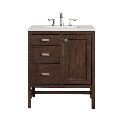 James Martin - Addison 30" Single Vanity, Mid-Century Acacia w/ 3 CM Lime Delight Silestone Top - E444-V30-MCA-3LDL view 1