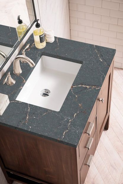 James Martin - Addison 30" Single Vanity, Mid-Century Acacia w/ 3 CM Parisien Bleu Silestone Top - E444-V30-MCA-3PBL view 5