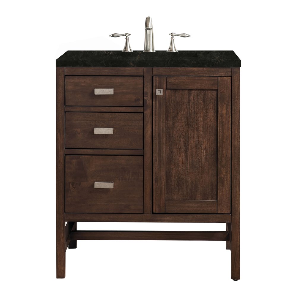 James Martin - Addison 30" Single Vanity, Mid-Century Acacia, w/ 3 CM Phantome Eclos Top - E444-V30-MCA-3PHT view 1