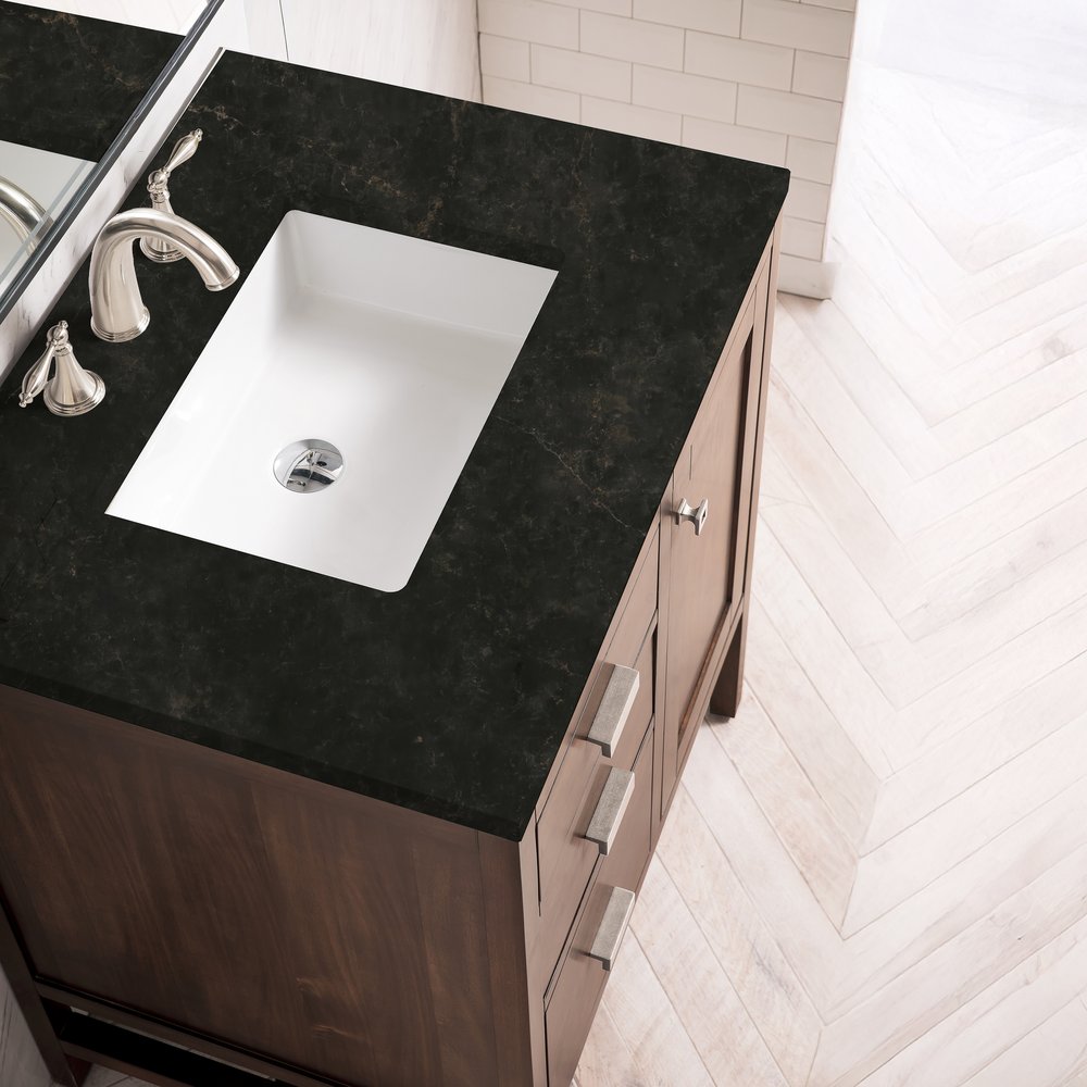 James Martin - Addison 30" Single Vanity, Mid-Century Acacia, w/ 3 CM Phantome Eclos Top - E444-V30-MCA-3PHT view 4