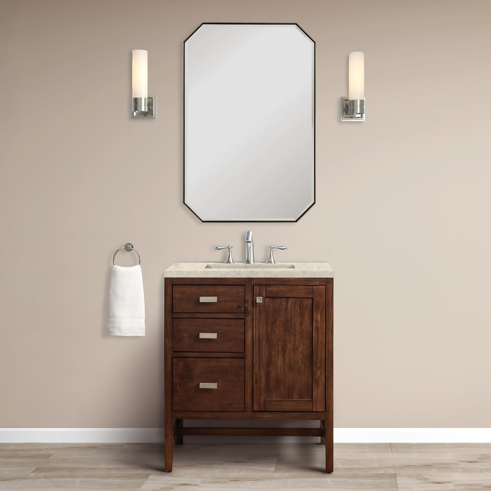 James Martin - Addison 30" Single Vanity, Mid-Century Acacia, w/ 3 CM Tajnar Eclos Top - E444-V30-MCA-3TJR view 2