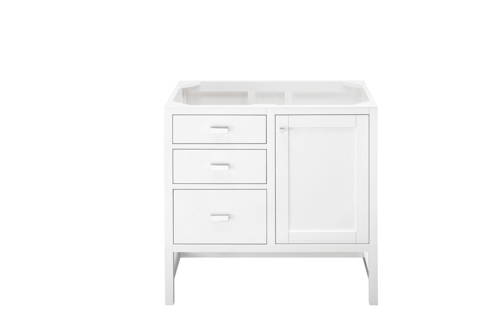 James Martin - Addison 36" Single Vanity Cabinet, Glossy White - E444-V36-GW view 1