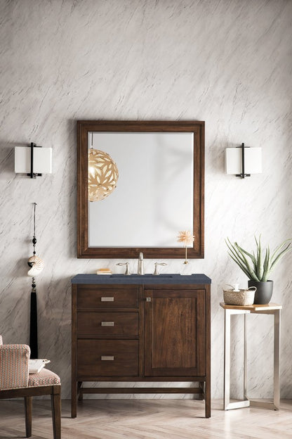 James Martin - Addison 36" Single Vanity, Mid-Century Acacia w/ 3 CM Charcoal Soapstone Silestone Top - E444-V36-MCA-3CSP view 2