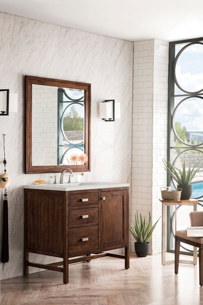 James Martin - Addison 36" Single Vanity, Mid-Century Acacia w/ 3 CM Lime Delight Silestone Top - E444-V36-MCA-3LDL view 3