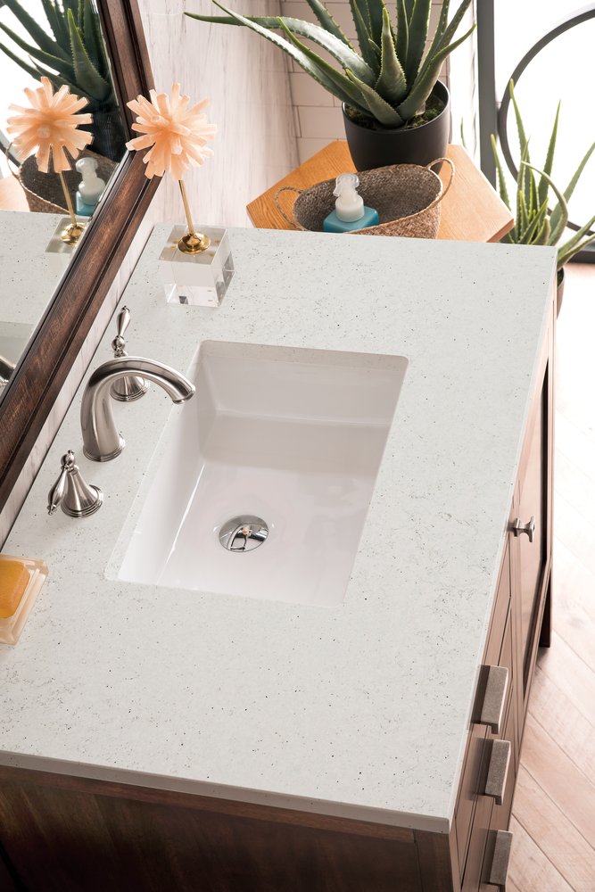 James Martin - Addison 36" Single Vanity, Mid-Century Acacia w/ 3 CM Lime Delight Silestone Top - E444-V36-MCA-3LDL view 5