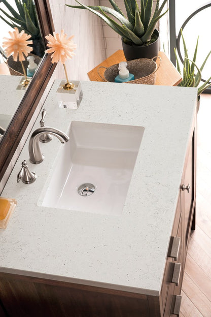 James Martin - Addison 36" Single Vanity, Mid-Century Acacia w/ 3 CM Lime Delight Silestone Top - E444-V36-MCA-3LDL view 5