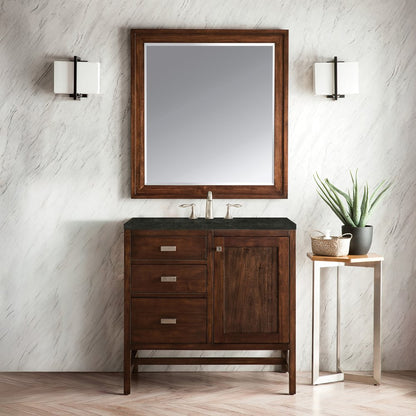 James Martin - Addison 36" Single Vanity, Mid-Century Acacia, w/ 3 CM Phantome Eclos Top - E444-V36-MCA-3PHT view 2