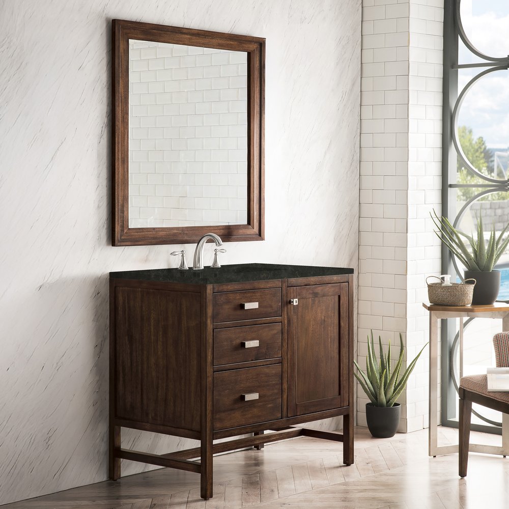 James Martin - Addison 36" Single Vanity, Mid-Century Acacia, w/ 3 CM Phantome Eclos Top - E444-V36-MCA-3PHT view 3