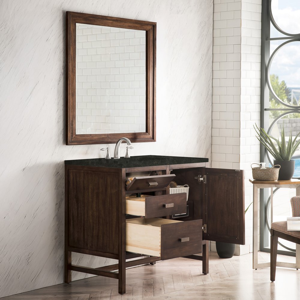 James Martin - Addison 36" Single Vanity, Mid-Century Acacia, w/ 3 CM Phantome Eclos Top - E444-V36-MCA-3PHT view 4