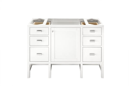 James Martin - Addison 48" Single Vanity Cabinet, Glossy White - E444-V48-GW view 1