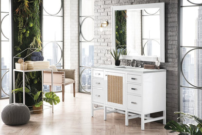 James Martin - Addison 48" Single Vanity, Glossy White w/ 3 CM Ethereal Noctis Top - E444-V48-GW-3ENC view 3