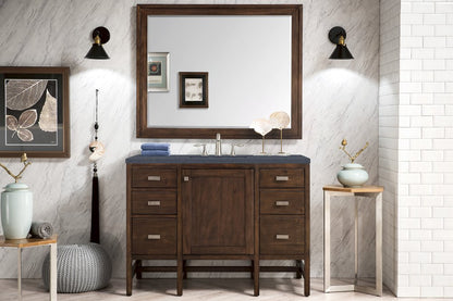 James Martin - Addison 48" Single Vanity, Mid-Century Acacia w/ 3 CM Charcoal Soapstone Silestone Top - E444-V48-MCA-3CSP view 2