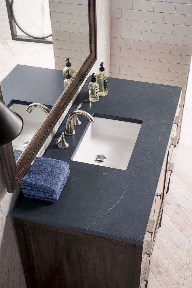James Martin - Addison 48" Single Vanity, Mid-Century Acacia w/ 3 CM Charcoal Soapstone Silestone Top - E444-V48-MCA-3CSP view 3