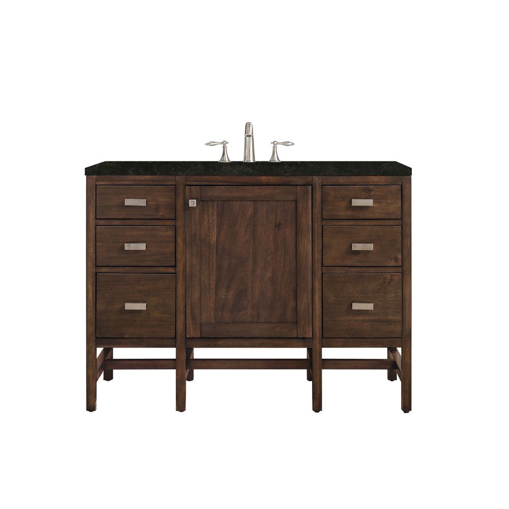 James Martin - Addison 48" Single Vanity, Mid-Century Acacia, w/ 3 CM Phantome Eclos Top - E444-V48-MCA-3PHT view 1