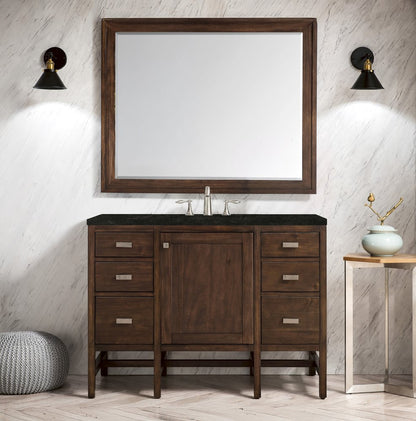 James Martin - Addison 48" Single Vanity, Mid-Century Acacia, w/ 3 CM Phantome Eclos Top - E444-V48-MCA-3PHT view 2