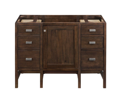 James Martin - Addison 48" Single Vanity, Mid-Century Acacia w/ 3 CM White Zeus Silestone Top - E444-V48-MCA-3WZ view 5