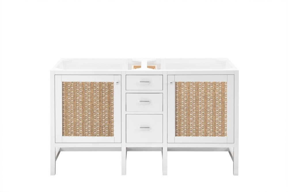 James Martin - Addison 60" Double Vanity Cabinet, Glossy White - E444-V60D-GW view 2