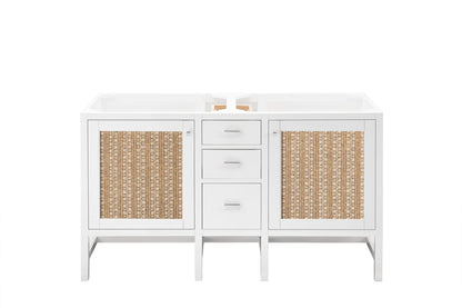 James Martin - Addison 60" Double Vanity Cabinet, Glossy White - E444-V60D-GW view 2