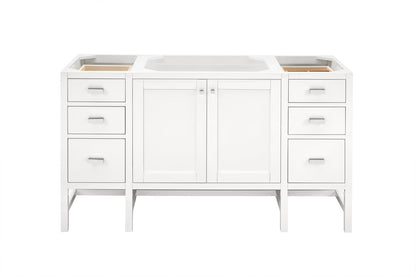 James Martin - Addison 60" Single Vanity Cabinet, Glossy White - E444-V60S-GW view 1
