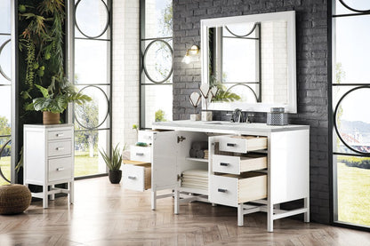 James Martin - Addison 60" Single Vanity, Glossy White w/ 3 CM Ethereal Noctis Top - E444-V60S-GW-3ENC view 4