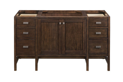 James Martin - Addison 60" Single Vanity, Mid-Century Acacia w/ 3 CM Carrara White Top - E444-V60S-MCA-3CAR view 5