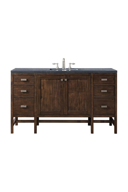 James Martin - Addison 60" Single Vanity, Mid-Century Acacia w/ 3 CM Charcoal Soapstone Silestone Top - E444-V60S-MCA-3CSP view 1