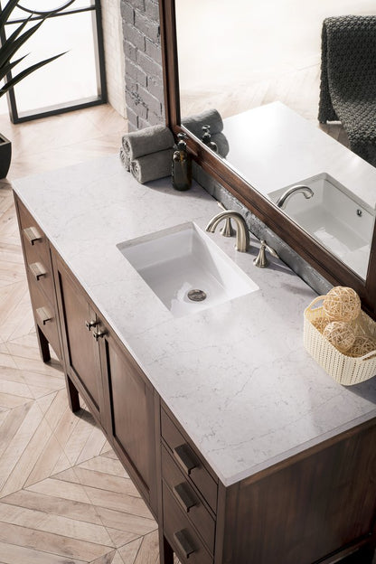 James Martin - Addison 60" Single Vanity, Mid-Century Acacia w/ 3 CM Eternal Jasmine Pearl Silestone Top - E444-V60S-MCA-3EJP view 3