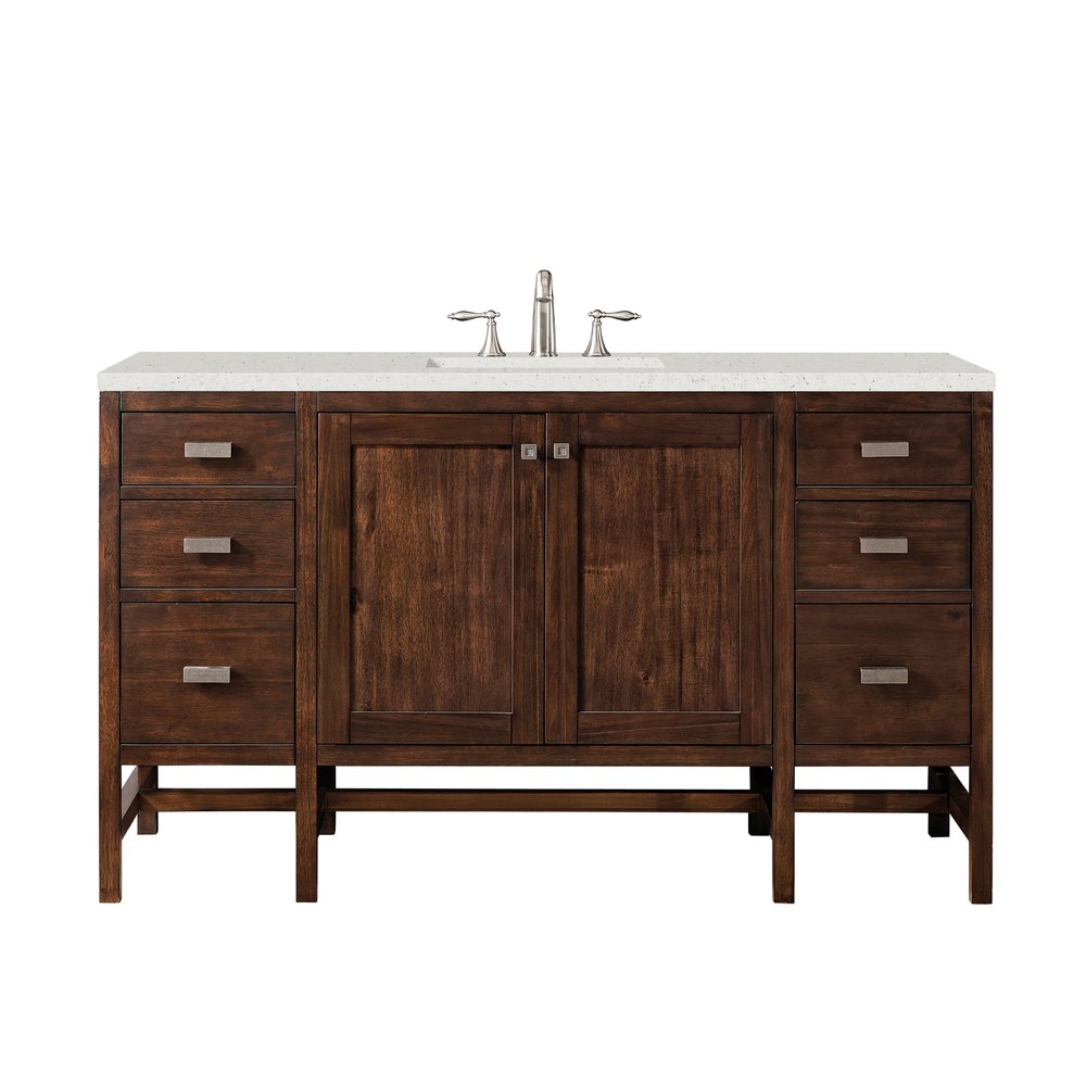 James Martin - Addison 60" Single Vanity, Mid-Century Acacia w/ 3 CM Lime Delight Silestone Top - E444-V60S-MCA-3LDL view 1