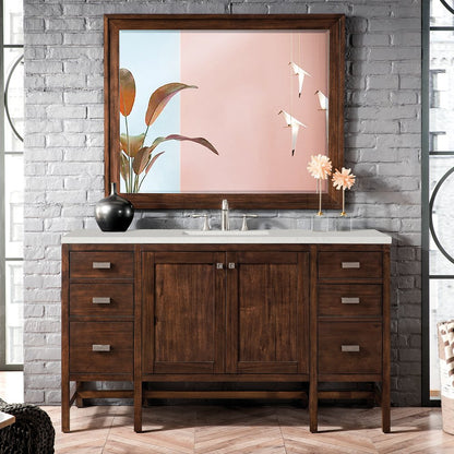 James Martin - Addison 60" Single Vanity, Mid-Century Acacia w/ 3 CM Lime Delight Silestone Top - E444-V60S-MCA-3LDL view 2