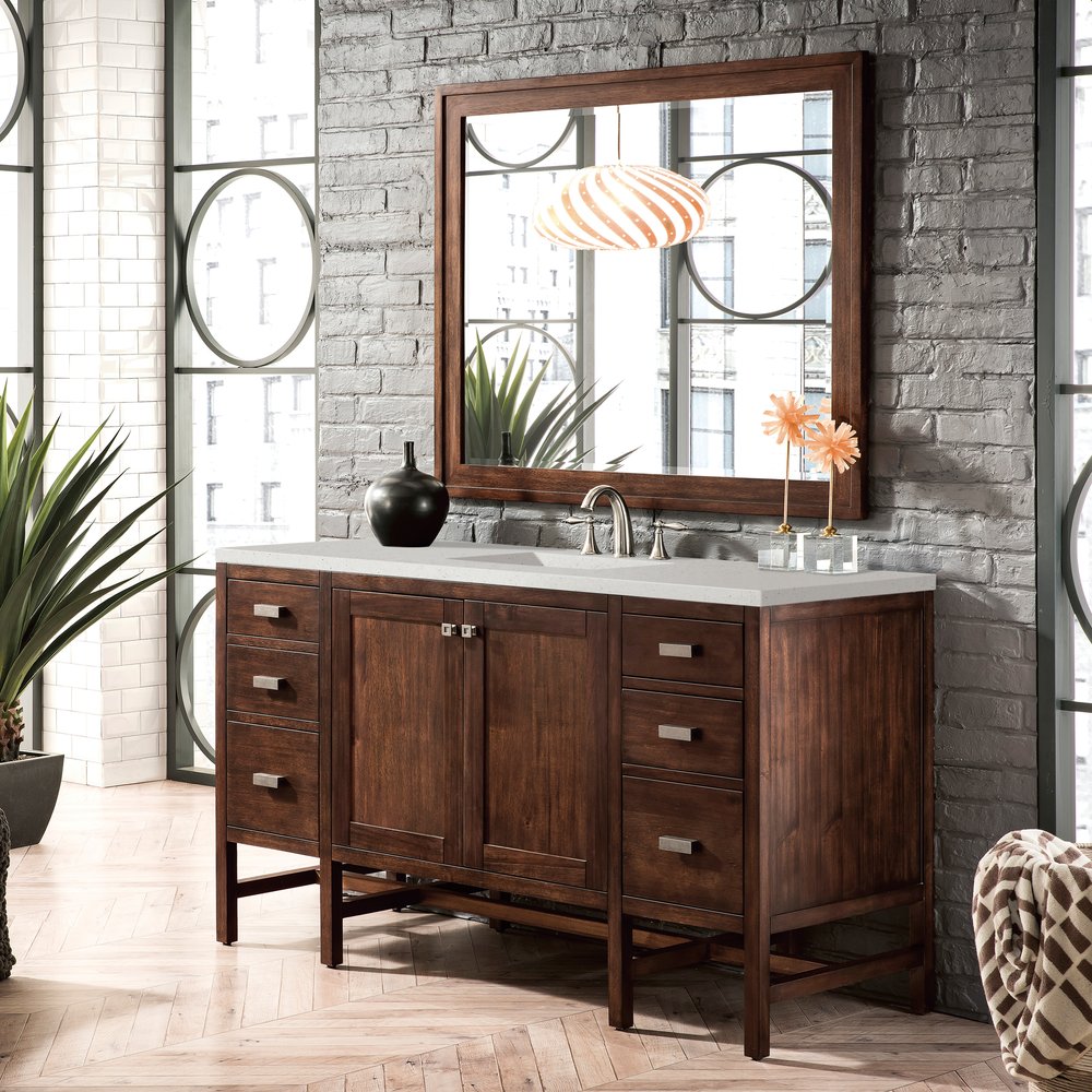 James Martin - Addison 60" Single Vanity, Mid-Century Acacia w/ 3 CM Lime Delight Silestone Top - E444-V60S-MCA-3LDL view 3