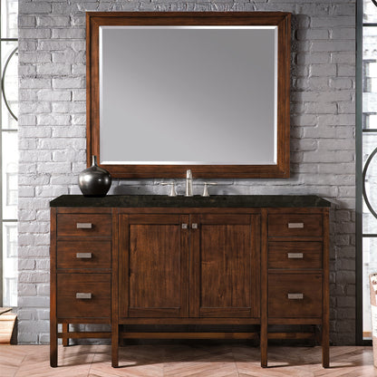 James Martin - Addison 60" Single Vanity, Mid-Century Acacia, w/ 3 CM Phantome Eclos Top - E444-V60S-MCA-3PHT view 2