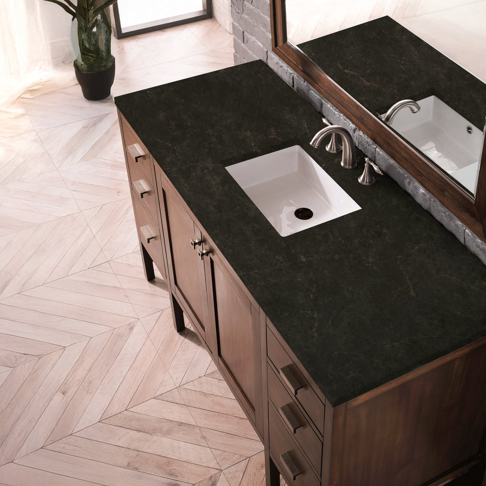 James Martin - Addison 60" Single Vanity, Mid-Century Acacia, w/ 3 CM Phantome Eclos Top - E444-V60S-MCA-3PHT view 4
