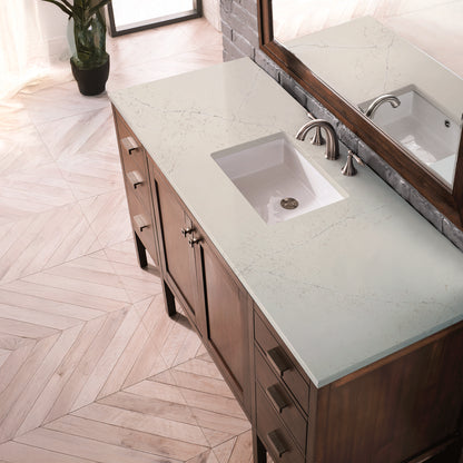 James Martin - Addison 60" Single Vanity, Mid-Century Acacia, w/ 3 CM Siberian Silestone Top - E444-V60S-MCA-3SFR view 4