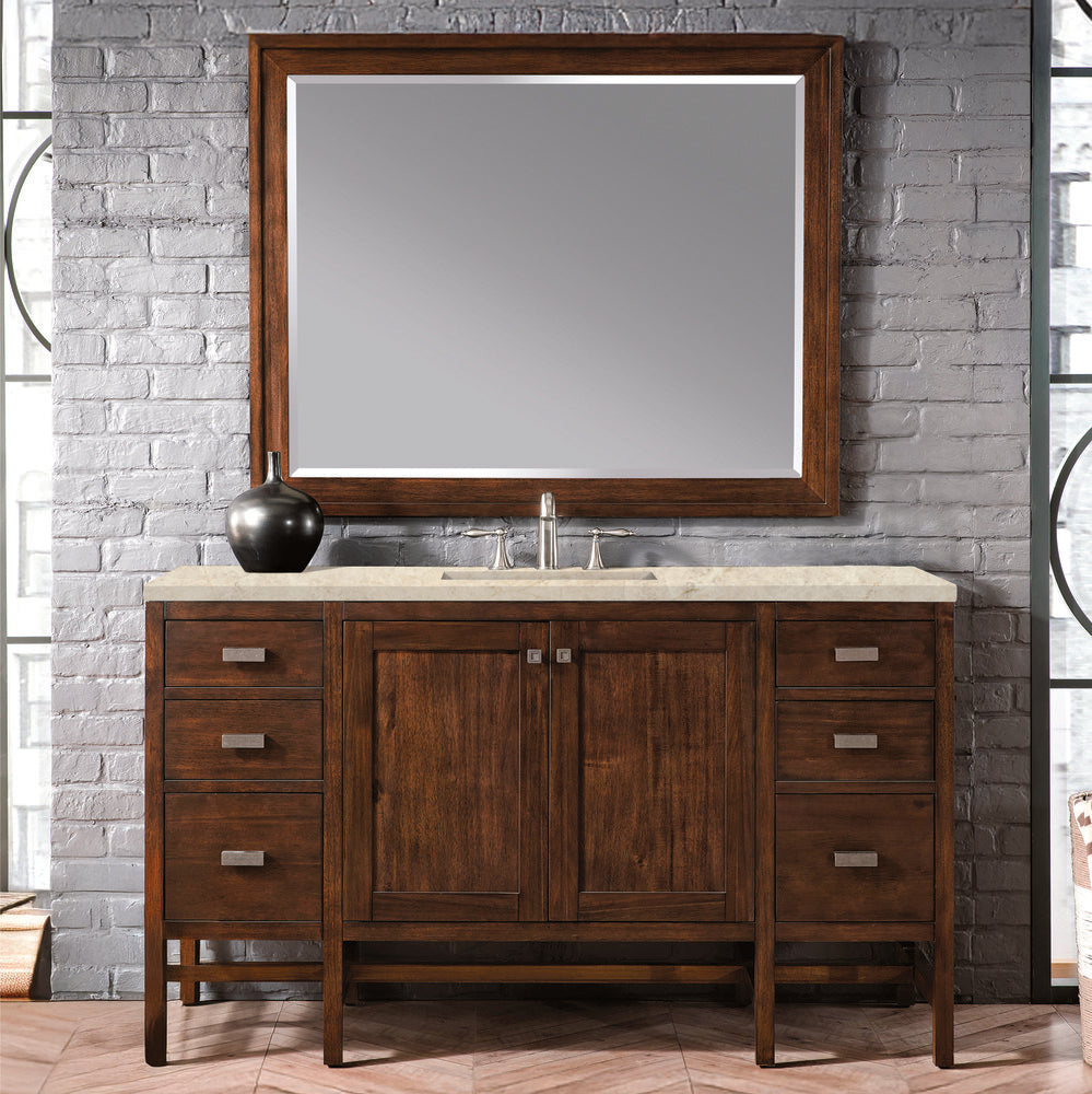 James Martin - Addison 60" Single Vanity, Mid-Century Acacia, w/ 3 CM Tajnar Eclos Top - E444-V60S-MCA-3TJR view 2