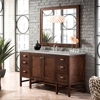 James Martin - Addison 60" Single Vanity, Mid-Century Acacia w/ 3 CM Victorian Silver Silestone Top - E444-V60S-MCA-3VSL view 3