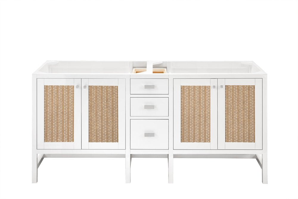 James Martin - Addison 72" Double Vanity Cabinet, Glossy White - E444-V72-GW view 2