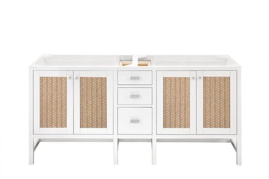 James Martin - Addison 72" Double Vanity Cabinet, Glossy White - E444-V72-GW view 2