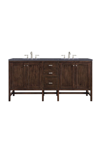 James Martin - Addison 72" Double Vanity, Mid-Century Acacia w/ 3 CM Charcoal Soapstone Silestone Top - E444-V72-MCA-3CSP view 1