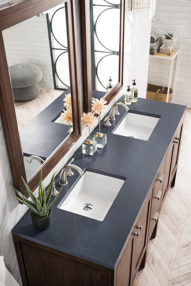 James Martin - Addison 72" Double Vanity, Mid-Century Acacia w/ 3 CM Charcoal Soapstone Silestone Top - E444-V72-MCA-3CSP view 3
