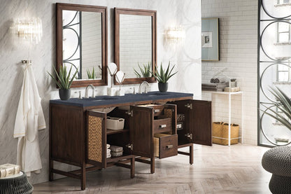 James Martin - Addison 72" Double Vanity, Mid-Century Acacia w/ 3 CM Charcoal Soapstone Silestone Top - E444-V72-MCA-3CSP view 4
