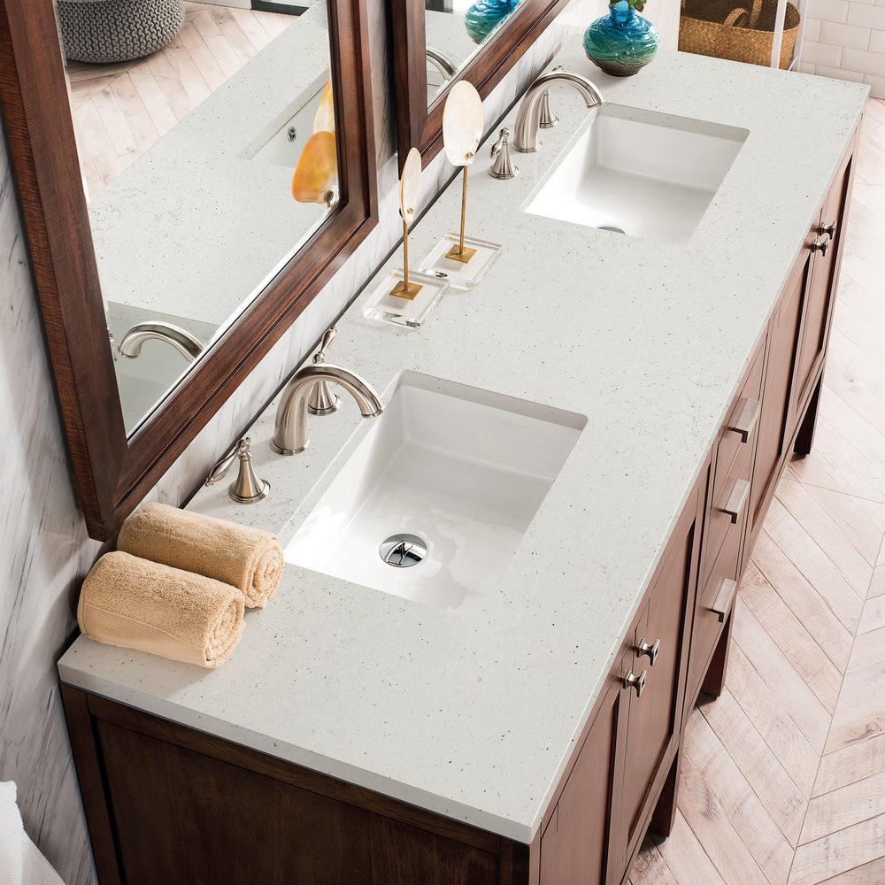 James Martin - Addison 72" Double Vanity, Mid-Century Acacia w/ 3 CM Lime Delight Silestone Top - E444-V72-MCA-3LDL view 5