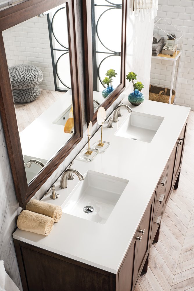 James Martin - Addison 72" Double Vanity, Mid-Century Acacia w/ 3 CM White Zeus Silestone Top - E444-V72-MCA-3WZ view 3