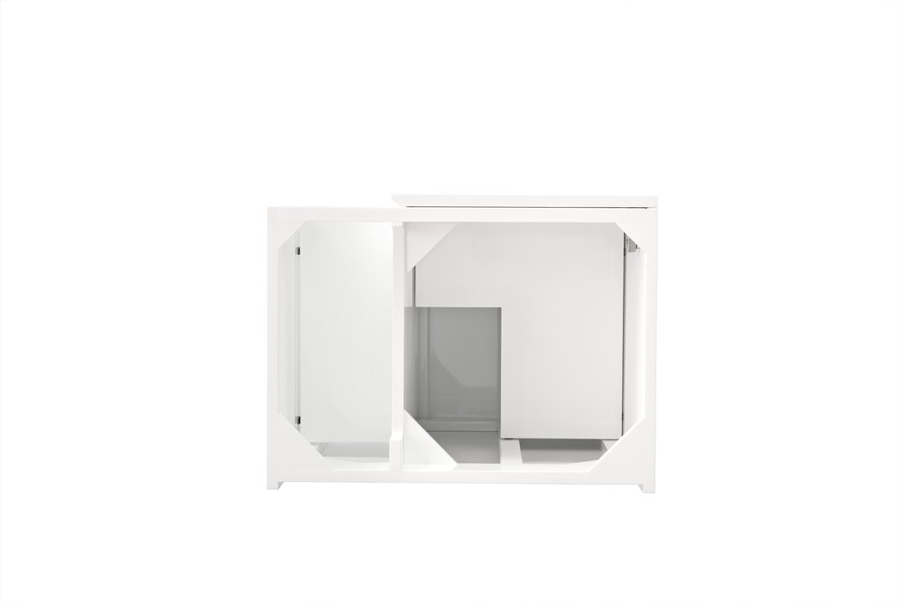 James Martin - Alicante 24" Single Vanity Cabinet, Glossy White - E110-V24-GW view 2