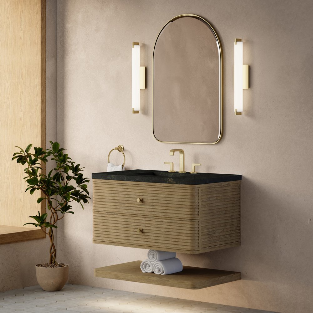 James Martin - Allamari 36" Single Vanity, Dune Mist w/ 3 CM Phantome Eclos Top - D640-V36-DMS-WPHT view 4