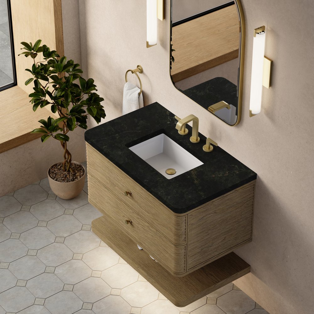 James Martin - Allamari 36" Single Vanity, Dune Mist w/ 3 CM Phantome Eclos Top - D640-V36-DMS-WPHT view 7
