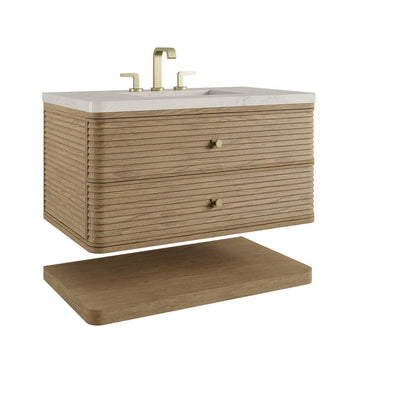James Martin - Allamari 36" Single Vanity, Dune Mist w/ 3 CM Siberian Silestone Top - D640-V36-DMS-WSFR view 10