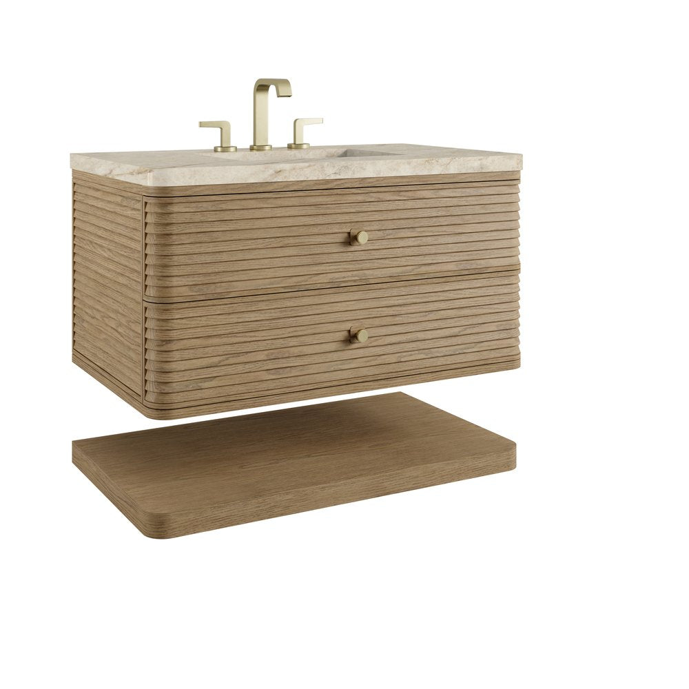 James Martin - Allamari 36" Single Vanity, Dune Mist w/ 3 CM Tajnar Eclos Top - D640-V36-DMS-WTJR view 10